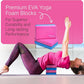 Yoga Blocks 2 Pack Set with Dance Stretch Band & Guide: Non-Slip EVA Foam Block - Ideal Stretching Equipment for Home Workouts, Pilates, Dance, Ballet, Gymnastics, Exercise - Stretch Strap Stuff Props