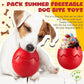 Aliceset 2 Pack Durable Freezable Dog Chew Toys for Aggressive Chewers Interactive Treat Dispensing Puzzle Toy for Large & XL Dogs Keeps Cool & Busy (Red)