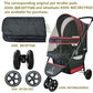 ROODO Escort 3 Wheel Dog Cat Pet Stroller for Small/Medium Dogs Cats Best Lightweight Foldable Portable Compact Jogger Travel All Terrain Pet Gear System Puppy Doggie Bunny Kitty Stroller(Black)