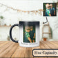 Personalized Coffee Mug, Custom Drawing Portrait Gift, Funny Customized Coffee Gift for Men & Women, Custom Mugs with Pictures, Black - Color Changing 11oz Father's Day Mug