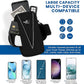 HiRui Cell Phone Holder Arm Bag & Wrist Bag for Phone, Sports Running Armband for Gym & Cycling, Compatible with iPhone 16/16Pro/Plus/15/14 Samsung Galaxy All Phones, Reflective & Adjustable (Black)