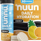 Nuun Energy Electrolyte Tablets with Ginseng, Caffeine from Green Tea Extract, Vitamin B12, B6, B5, Magnesium & 4 Other Electrolytes, Gluten Free & Vegan, Tropical Punch, 8 Pack (80 Servings Total)
