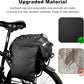 Bike Rear Rack Bag,20L PVC Waterproof Bike Trunk Bag for Road and Mountain Bikes,Multifunctional Bicycle Rear Seat Bag with Rain Cover Bike Saddle Bag for Cycling Trip (Black)