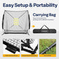 VIVOHOME Baseball Softball Hitting Net with Large Ball Collection System, 7 x 7 ft Baseball Batting Pitching Net with Tee, 2 Strike Zone, Carry Bag