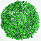 Glass Stones, 0.85LB/385g Green Aquarium Gravel Rocks, Green Pebbles for Fish Tank, Sea Glass for Vase Filler Craft