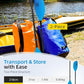 OCEANBROAD Kayak Paddle 86in/218cm, 90.5in/230cm Alloy Shaft 2-Piece Floatable Kayak Oar for Kayaking Canoeing Boating