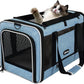 Cat Carrier 18 x 11 x 11 Top Loading Soft-Sided Pet Travel Bag Over 15lbs, Portable Small Dog Puppy Car Crate 10 lbs, Chihuahua Kennel Carry Case, Kitty Cloth Cage Medium Cat Under 25 Blue