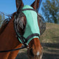 Horse Fly Mask with Ears, UV Protection for Horses, Elasticity with Big Mesh Eye Covers, Snug Fitting Comfortable Breathable Lightweight for Horses Gentle Mint Cob
