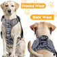 Heavy-Duty Tactical Dog Harness for Large Dogs, No Pull Adjustable Reflective Pet Vest with Molle System, K9 Military-Grade Control for Service Training, Outdoor & 10+ Breeds, Gray Camo, X-Large