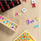 Melissa & Doug Dominoes Tabletop Game with 28 Colorful Tiles in Wooden Storage Box