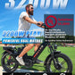 W Wallke H7 AWD Dual Motor Electric Bike for Adult, 48V 60Ah/40Ah Removable Battery, Long Range 32-34MPH Fast Ebike, 20" Fat Tire Mountain Offroad All Terrain Full Suspension E-Bicycle, UL2849 List