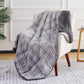L'AGRATY Weighted Blanket - 48"x72" 15lbs Soft Breathable Heavy Blanket Flannel Material with Glass Beads for Adult All-Season Summer Fall Winter Soft Thick Comfort