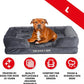 The Dog’s Bed, Orthopedic Standard Foam Waterproof Dog Bed with Standard Support, Large Grey Plush, Waterproof, Supportive Dog Bed with Replaceable Covers, Veterinary Approved