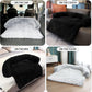 GGIB Calming Dog Bed Fluffy Plush Dog Mat for Furniture Protector with Removable Washable Cover for Large Medium Small Dogs and Cats (Medium, Black)