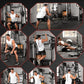 Smith Machine Home Gym All in One, 2200LBS Squat Rack Power Cage with Smith Bar, LAT Pull-Down, Cable Systems, Leg Hold-Down and More Attachments, Workout Equipment (Red Black)