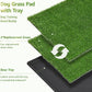 LOOBANI 45x29in Large Dog Grass Potty Tray - Dog Litter Box with 2-Pack Replacement Artificial Grass Puppy Training Pads - Potty Tray for Balcony Apartment Indoor Outdoor Use