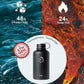 BUZIO Vacuum Insulated Stainless Steel Water Bottle 64oz (Cold for 48 Hrs/Hot for 24 Hrs) BPA Free Double Wall Travel Mug/Flask for Outdoor Sports Hiking, Cycling, Camping, Running