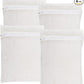 4-Piece White Medium Durable Organic Cotton Mesh Laundry Bags with Sturdy Zippers and Breathable Mesh are Delicate Laundry Bags for Underwear, Clothes, Pants and Socks