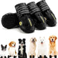 Hcpet Dog Shoes, Dog Boots for Large Dogs, Waterproof Dog Booties Paw Protector for Summer Hot Pavement, Winter Snowy Day, Outdoor Walking, Indoor Hardfloors Anti Slip Sole Black Size 6
