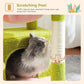 PEQULTI 4-in-1 Multi-Level Cat Tower, 33'' Pink Cat Tree for Indoor Cats with Large Condo, Scratching Post for Cats with Deep Hammock& Cozy Top Perch