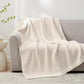 Snuggle Sac Heather Ivory Oversized Throw Blanket for Couch, Super Soft Warm Blankets Cozy Knit Fuzzy Lightweight Throw XL for Sofa, Bed, Heather Ivory, 50x 70 inches