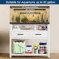 40-50 Gallon Fish Tank Stand with Power Outlet & 2 Storage Drawers, Heavy Duty Metal Frame Aquarium Stand with Waterproof Mat, 36.6" L*19.1" W Tabletop, 800LBS Capacity, White+Brown