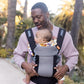Beco Gemini Baby Carrier from Newborn to Toddler - Certified Ergonomic Newborn Baby Carrier for Infants and Children of 7-35 lbs - M Shape, Adjustable Seat, Breathable 3D Mesh (Cool Black)