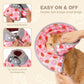 Avont Cat Cone Collar Soft to Stop Licking, Adjustable Foldable Lightweight Kitten Recovery Collar After Surgery for Small Dogs, Elizabeth Cone of Shame Alternative -Strawberry(L)