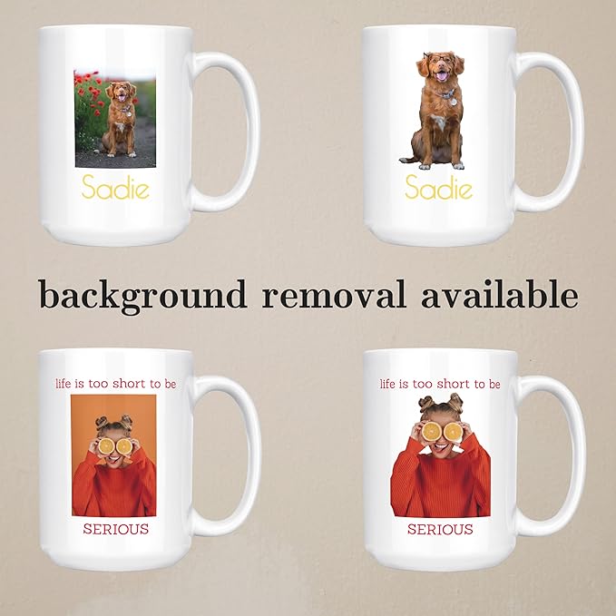 Personalized Coffee Mug, Custom Photo Text 15 Oz Ceramic Mug, Customized Picture Name Tea Cup, Unique Gift Idea, Taza Cafe Personalizadas Fotos, Cute Custom Gifts Mom Women Men, Mother's Day, Orange