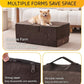 Dog Stairs for High Bed, Dog Steps for Bed Couch Sofa, 35D Foam Extra Wide Pet Steps for Small Dogs and Cats, Pet Stairs with Non-Slip Bottom Brown, 4 Steps