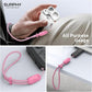 SURPHY 2 Pack Phone Lanyard for Cellphone Case, Phone Wrist Strap for Case, Cellphone Strap with 2-Color Braided, Charm Wrist Lanyard for Women and Men, Rose Pink & Gray