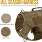 OneTigris Tactical Dog Harness for Small Dogs, No Pull Small Dog Vest Harness Breathable Military Dogs Molle Vest with Handles, Walking Hiking Training (Brown, XS)