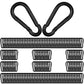 200Pcs 2.36" Heavy Duty Snap Hook Carabiners - M6 Galvanized Steel Quick Links for Keys, Hammocks, Swings, Outdoor Gear - Camping, Hiking, Fishing (Black)