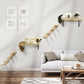 Cat Wall Furniture Set, 2PCS Cat Shelves & 2PCS 4 Steps Wall Shelves Stairs Tower Climbing Scratching Perches for Climbing Sleeping, Playing