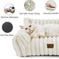 Bedsure Cute Dog Couch for Medium Dogs- Fluffy Pet Sofa, Dog Couch Bed with Removable, Washable Cover, Supportive Pet Bed for Medium Large Dogs, 36inch, Cream