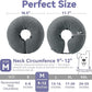Soft Inflatable Dog Cone Collar for Small Medium Large Dogs - Neck Donut E Collar Alternative for Recovery After Surgery - Grey M