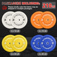 Premium Color-Coded Rubber Bumper Plates Set - 2 Inch Olympic Weight Plates for Home Gym Cross and Strength Training