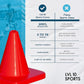LVL10 Pro Training Cones - 6" Soccer Training Cones for Sports - for Basketball, Football, Basketball and Agility Drills - Soccer Field Markers That Won't Crack, Slide or Fly