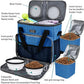 BAGLHER Dog Travel Bag, Pet Travel Bag (ALL Pet Travel Supplies), With 2 Pet Food Containers and 2 Collapsible Silicone Bowls; Essential Kits for Pet Travel Blue