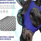 Harrison Howard Horse Fly Mask with Forelock Opening Stretch Breathable and Comfortable for Horses UV -Protection Navy M