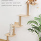 Cat Tree Wall Mounted with 4 Levels Shelves, 73" Wood Corner Tower Inside Kitten Scratching Post for Climbing,Perching and Lounging (Left to Right)