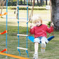 VEVOR Warrior Obstacle Course for Kids, 56FT Slackline with Gym Rings, Monkey Bars, Rope Knots, Portable Outdoor Course Training Equipment Set for Backyard