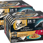 Sheba Gravy Indulgence Adult Wet Cat Food Beef Entree and Chicken Entree in Extra Gravy Variety Pack, 2.6 oz. Twin-Pack Trays (12 Count, 24 Servings) (Pack of 2)