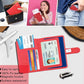 Melsbrinna Rfid Passport Holder for Travel women/Men, Cute Passport Wallet Rfid Blocking Card Slots, Rfid Passport Cover/CaseTravel Wallet, Passport Book Holder (1, Red4)