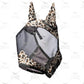 Harrison Howard LumiVista Horse Fly Mask Standard with Ears UV Protection for Horse Leopard Print XL Extra Full