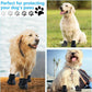 Dog Shoes, Dog Sandals for Hot Pavement, Non-Slip Waterproof Dog Booties for Winter Snowy Day and Summer, Adjustable Straps Easy-Clean Beach Outdoor Pet Boots Rugged Sole-4Pcs Black