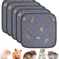Sunheir Washable Pee Pads for Small Pet 5-Pack, Reusable Pet Training Pads Absorbent & Leak-Free, Waterproof Pee Pads for Dog Cat Rabbit Guinea Pig Hamster, Whelping Pad (Leaves - Deep Grey, 12x12)