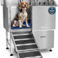 KANIS Professional Stainless Steel Dog Bathing Station - Grooming Tub w/Ramp, Storage Drawer, Floor Grate & Faucet/Dog Bathtub for Large, Medium & Small Pets (40", 1 Drawer - Left RAMP)