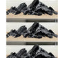 Unocho Fish Tanks Stone 20LB Natural Black Slate Rocks for Aquariums Decorative Aquascaping Stone for Reptile Terrariums, Bonsai Gardens & Outdoor 3-9inches(8PCS)