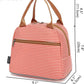 FlowFly Insulated Lunch Cooler Bag - Tote Bag Organizer for Women/Men, Red#Stripes